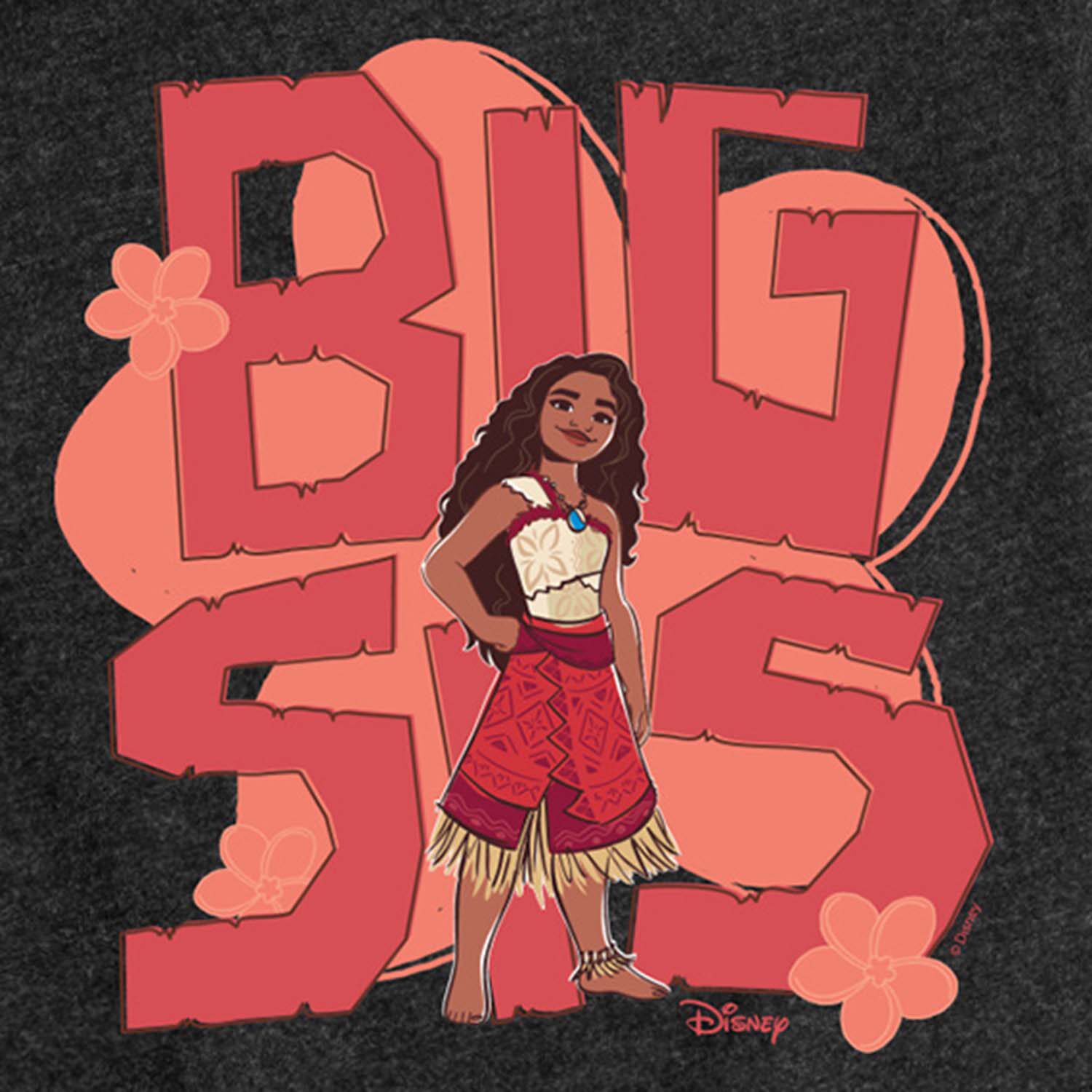 Disney Collection Little & Big Kid Girls Crew Neck Short Sleeve Regular Fit Princess Moana Graphic T-Shirt