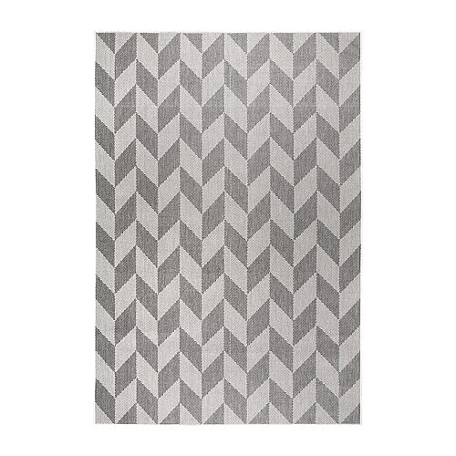 Nicole Miller Country Calla Herringbone Washable Outdoor Rectangular Area Rug, One Size, Black