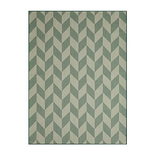 Nicole Miller Country Calla Herringbone Washable Outdoor Rectangular Area Rug, One Size, Beige