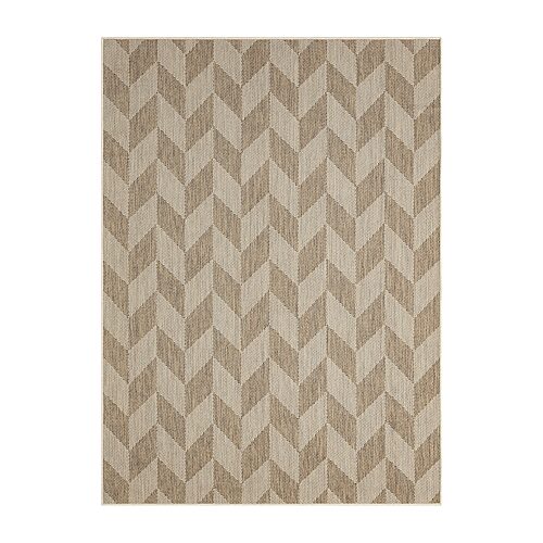Nicole Miller Country Calla Herringbone Washable Outdoor Rectangular Area Rug, One Size, Brown