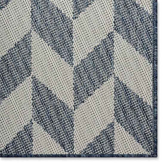 Nicole Miller Country Calla Herringbone Washable Outdoor Rectangular Area Rug