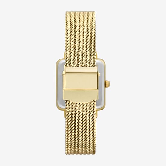 Geneva Womens Gold Tone Stainless Steel Strap Watch Fmdjm307