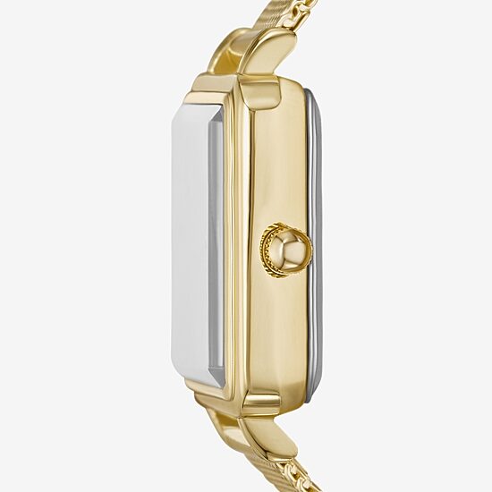 Geneva Womens Gold Tone Stainless Steel Strap Watch Fmdjm307