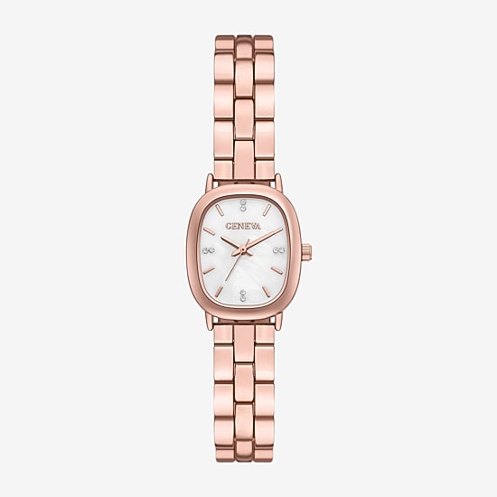 Geneva Womens Rose Goldtone Bracelet Watch Fmdjm310