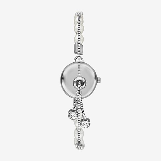 Geneva Womens Crystal Accent Silver Tone Bracelet Watch Fmdjm311
