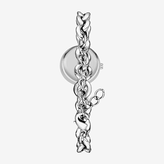 Geneva Womens Crystal Accent Silver Tone Bracelet Watch Fmdjm312
