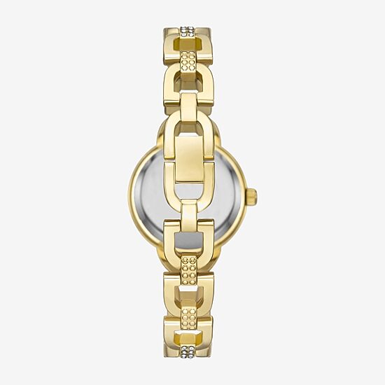 Geneva Womens Crystal Accent Gold Tone Bracelet Watch Fmdjm314