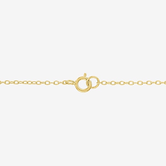 Lab Created Gemstone 14K Gold Over Silver 18 Inch Station Necklace