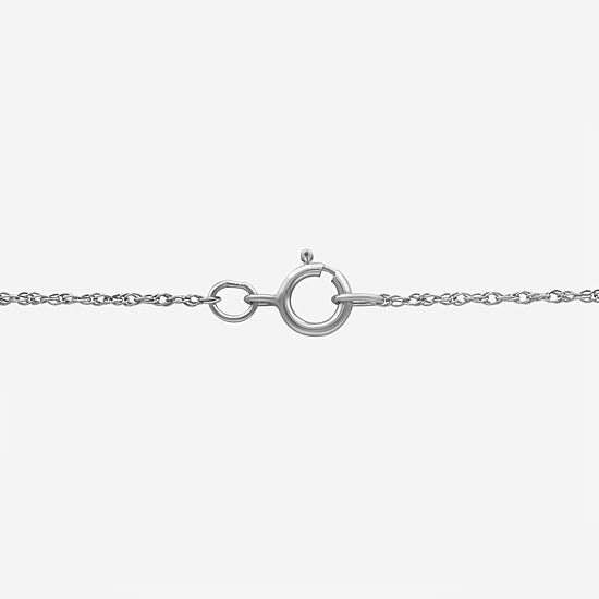 Womens Diamond Accent Natural Black Diamond Sterling Silver 18 Inch Pendant Necklace