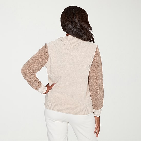 Alfred Dunner Vienna Womens Cowl Neck Long Sleeve Pullover Sweater
