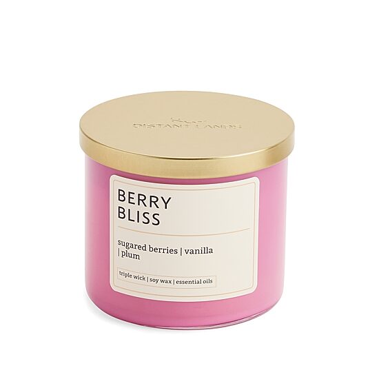 Distant Lands Berry Bliss 3-Wick Scented Jar Candle