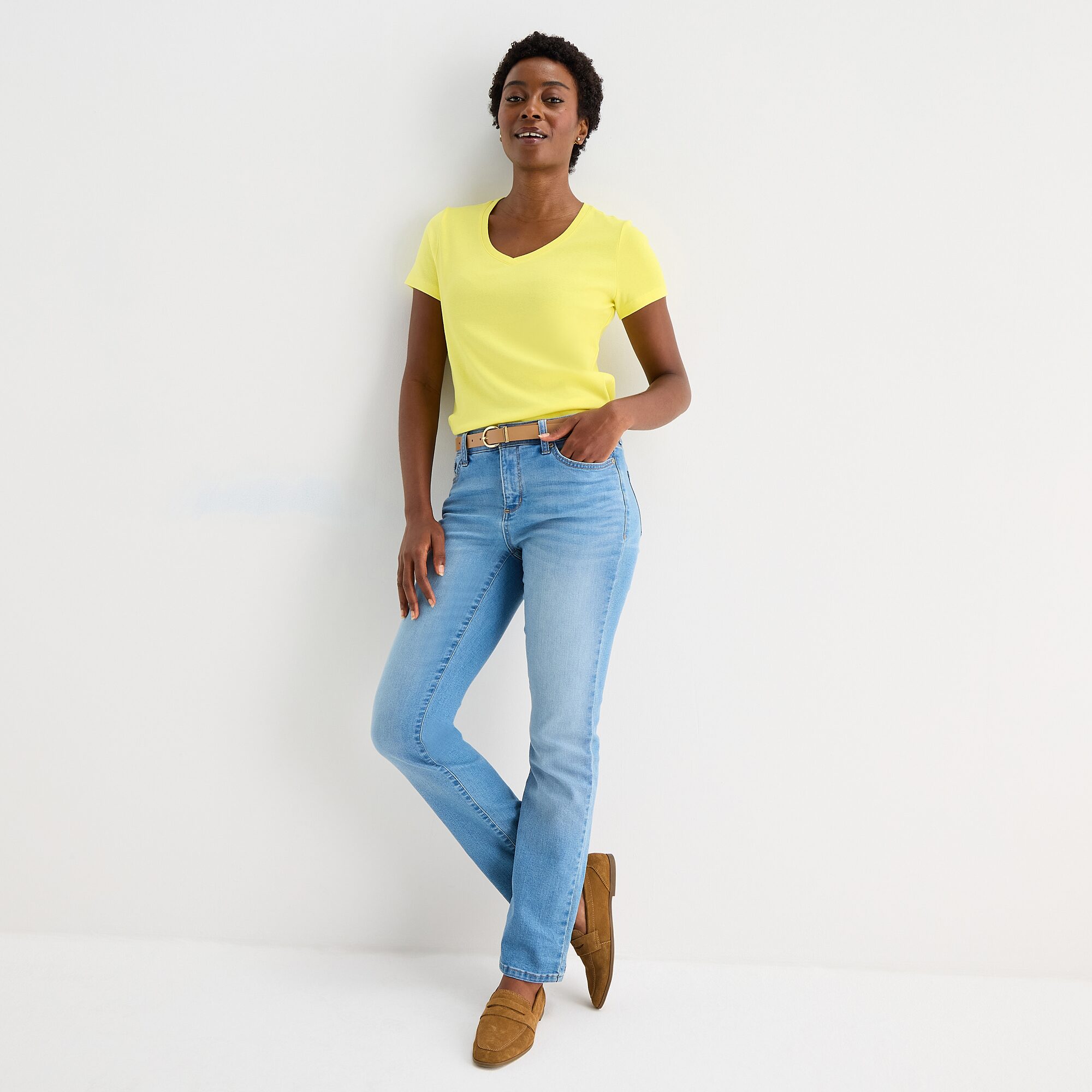 St. John's Bay Womens V Neck Short Sleeve T-Shirt