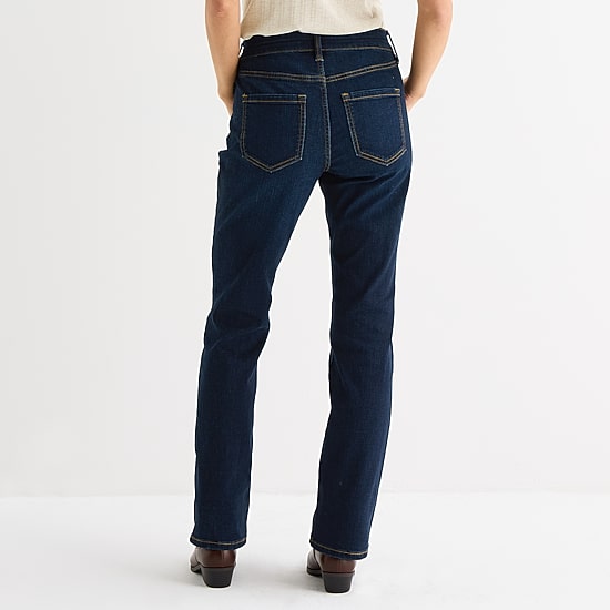 Liz Claiborne Sara Womens Mid Rise Bootcut Jean