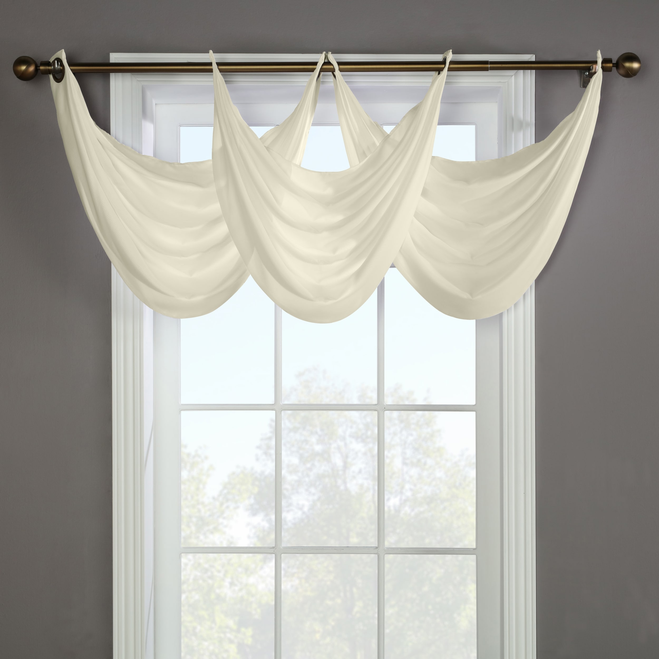 THERMAVOILE™ Rhapsody Lined Grommet Top Waterfall Valance
