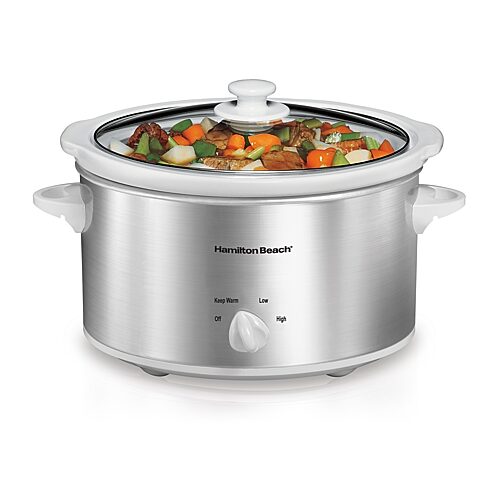 Hamilton Beach 4Quart Slow Cooker One Size Silver