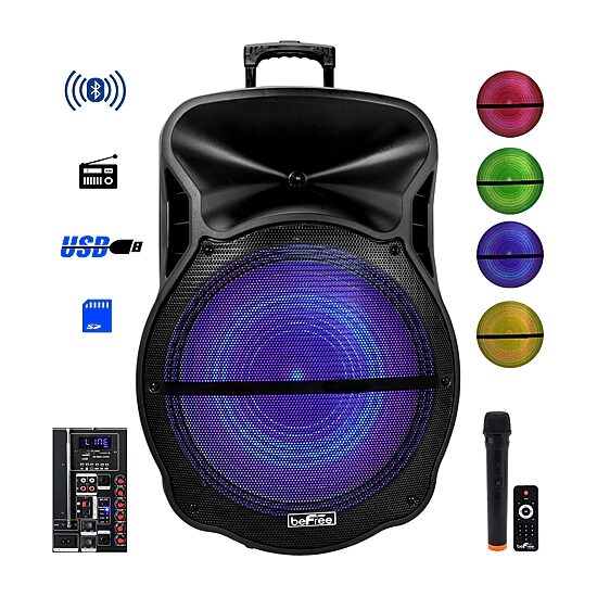 BeFree Sound 18 Inch Blutooth Portable Rechargeable Party Speaker
