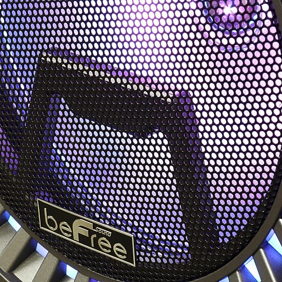 BeFree Sound Rechargeable Bluetooth 12inch Double Subwoofer Portable Party Speaker