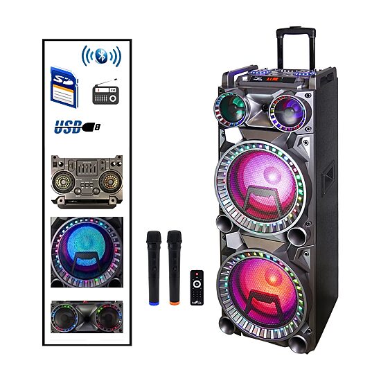 Befree Sound Dual 10 Inch Subwoofer Bluetooth Portable Party Speaker