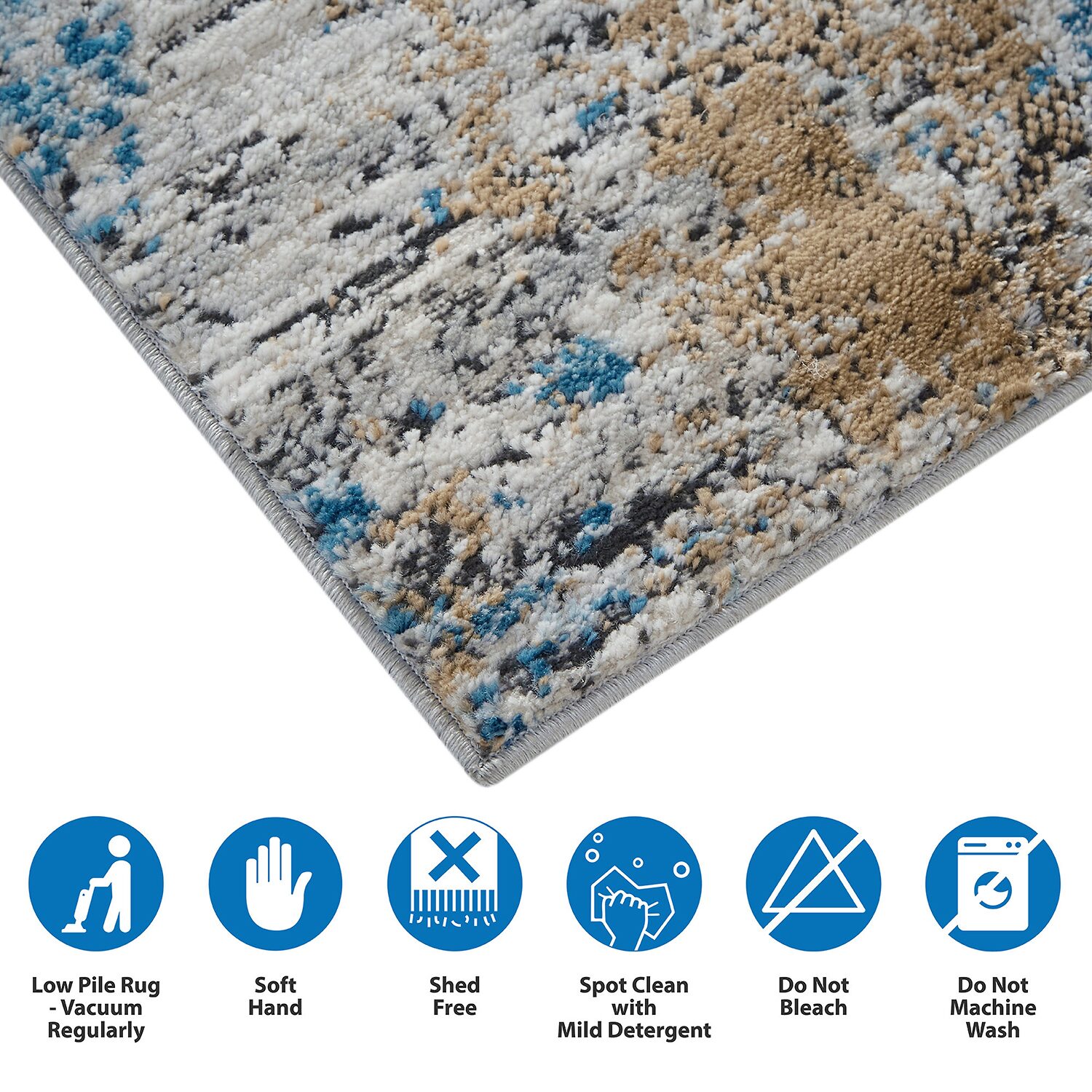 Madison Park Amelia Abstract Machine Woven Skid Resistant Indoor Rectangular Area Rug