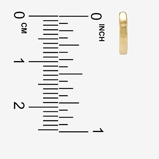Girls 14K Gold 9.5mm Round Hoop Earrings