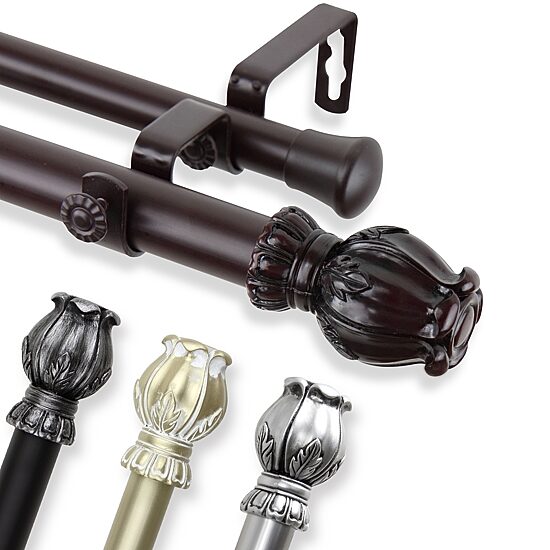 Rod Desyne Regent 1" Adjustable Double Curtain Rod