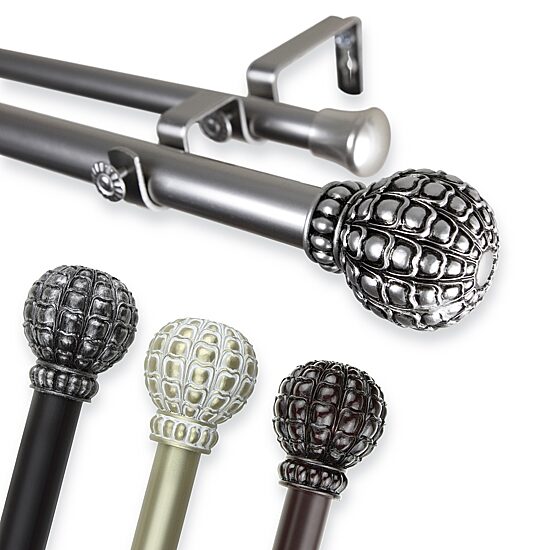 Rod Desyne Pod 1" Adjustable Double Curtain Rod