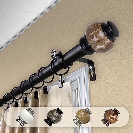 Rod Desyne Marble 1 IN Adjustable Curtain Rod