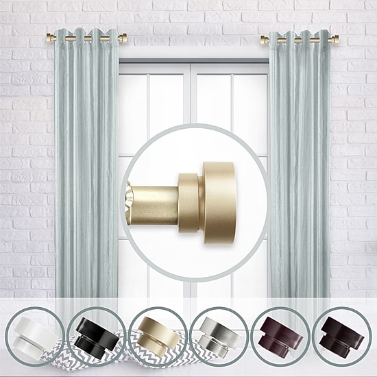 Rod Desyne (Set Of 2) Basic Side 1 IN Adjustable Curtain Rod