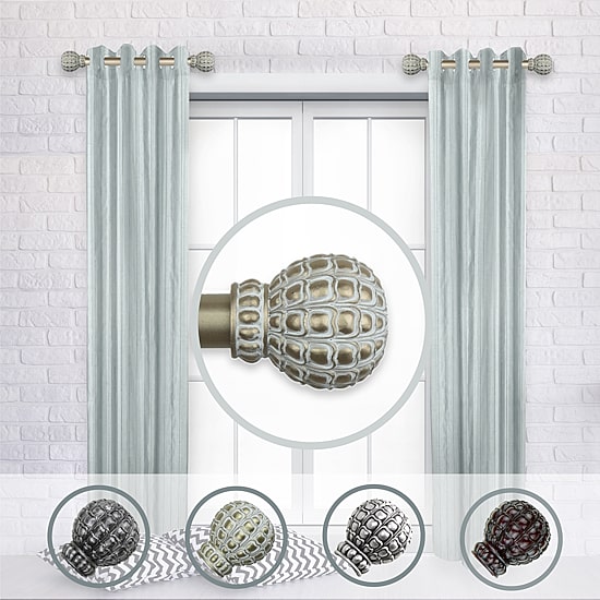 Rod Desyne (Set Of 2) Pode Side 1 IN Adjustable Curtain Rod