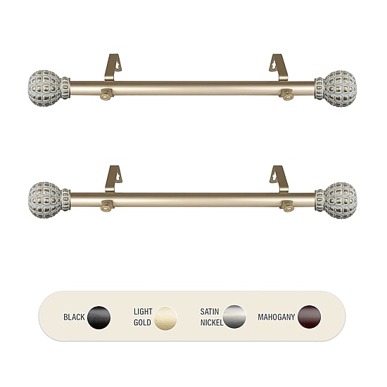 Rod Desyne (Set Of 2) Pode Side 1 IN Adjustable Curtain Rod