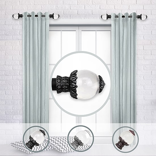 Rod Desyne (Set Of 2) Beam Side 1 IN Adjustable Curtain Rod