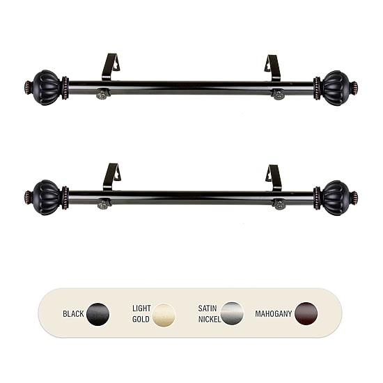 Rod Desyne (Set Of 2) Selma Side 1 IN Adjustable Curtain Rod
