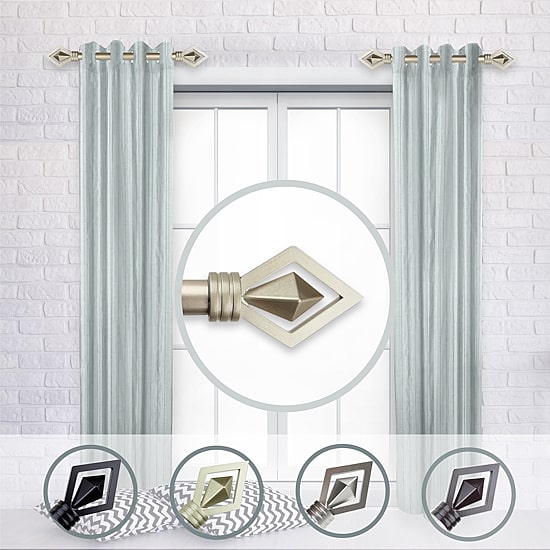 Rod Desyne (Set Of 2) Lenore Side 1 IN Adjustable Curtain Rod