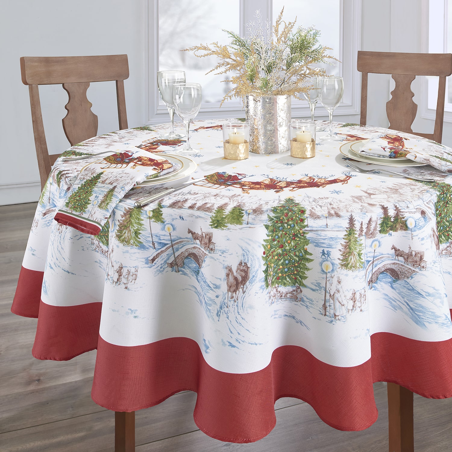 Elrene Home Fashions S Slde 60x84 Ov Tablecloth