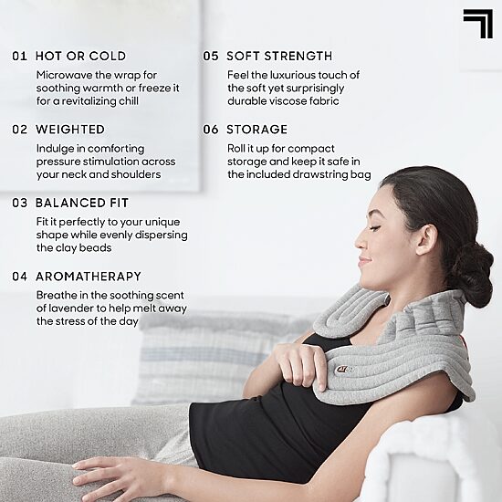 Sharper Image Heated Neck and Shoulder Aromatherapy Wrap