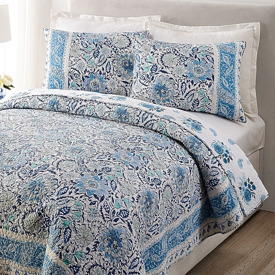 Dena Home Bisou Floral 3-pc. REVERSIBLE Quilt Set