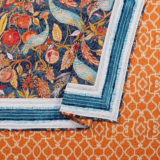 Dena Home Peacock Garden 3-pc. Reversible Quilt Set