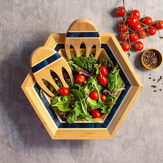 Totally Bamboo Malta Wood Salad Bowl