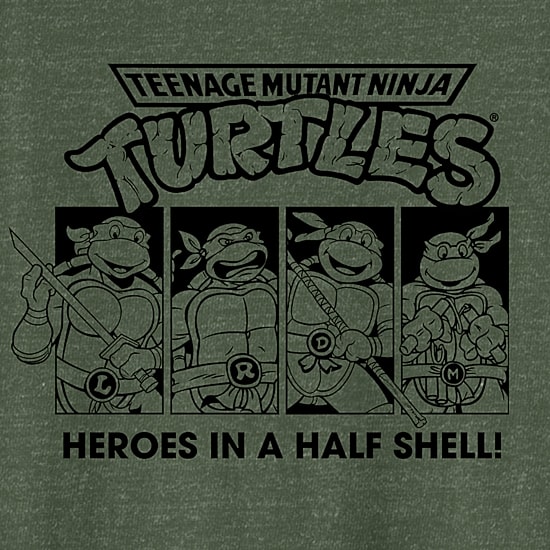 Mens Crew Neck Short Sleeve Regular Fit Teenage Mutant Ninja Turtles Nickelodeon Big and Tall Graphic T-Shirt