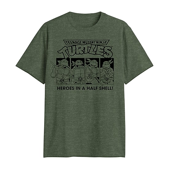 Mens Crew Neck Short Sleeve Regular Fit Teenage Mutant Ninja Turtles Nickelodeon Big and Tall Graphic T-Shirt
