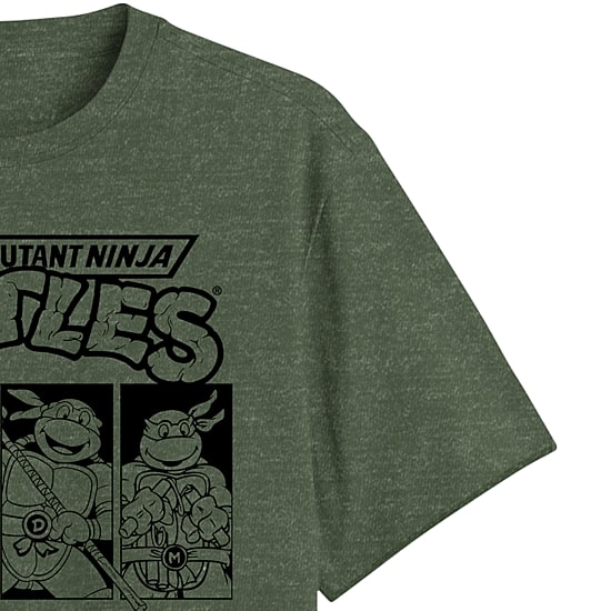 Mens Crew Neck Short Sleeve Regular Fit Teenage Mutant Ninja Turtles Nickelodeon Big and Tall Graphic T-Shirt