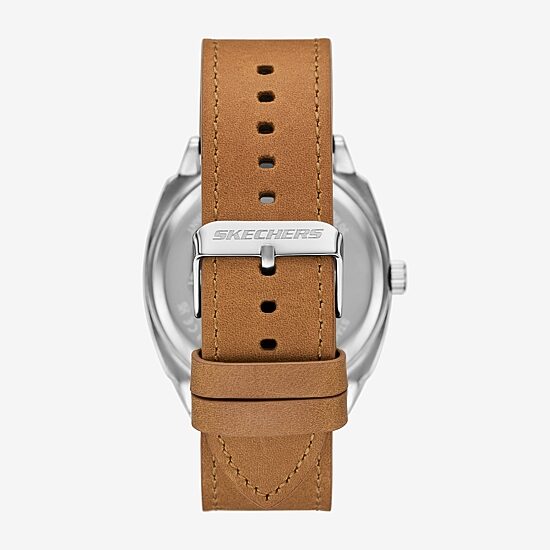 Skechers Mens Brown Leather Strap Watch Sr5274