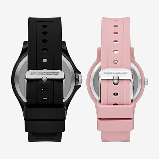 Skechers Unisex Adult Pink 2-pc. Watch Boxed Set Sr9141