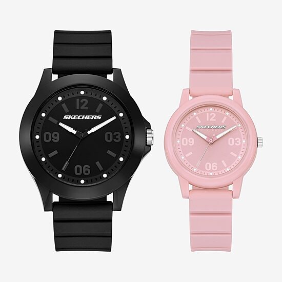 Skechers Unisex Adult Pink 2-pc. Watch Boxed Set Sr9141