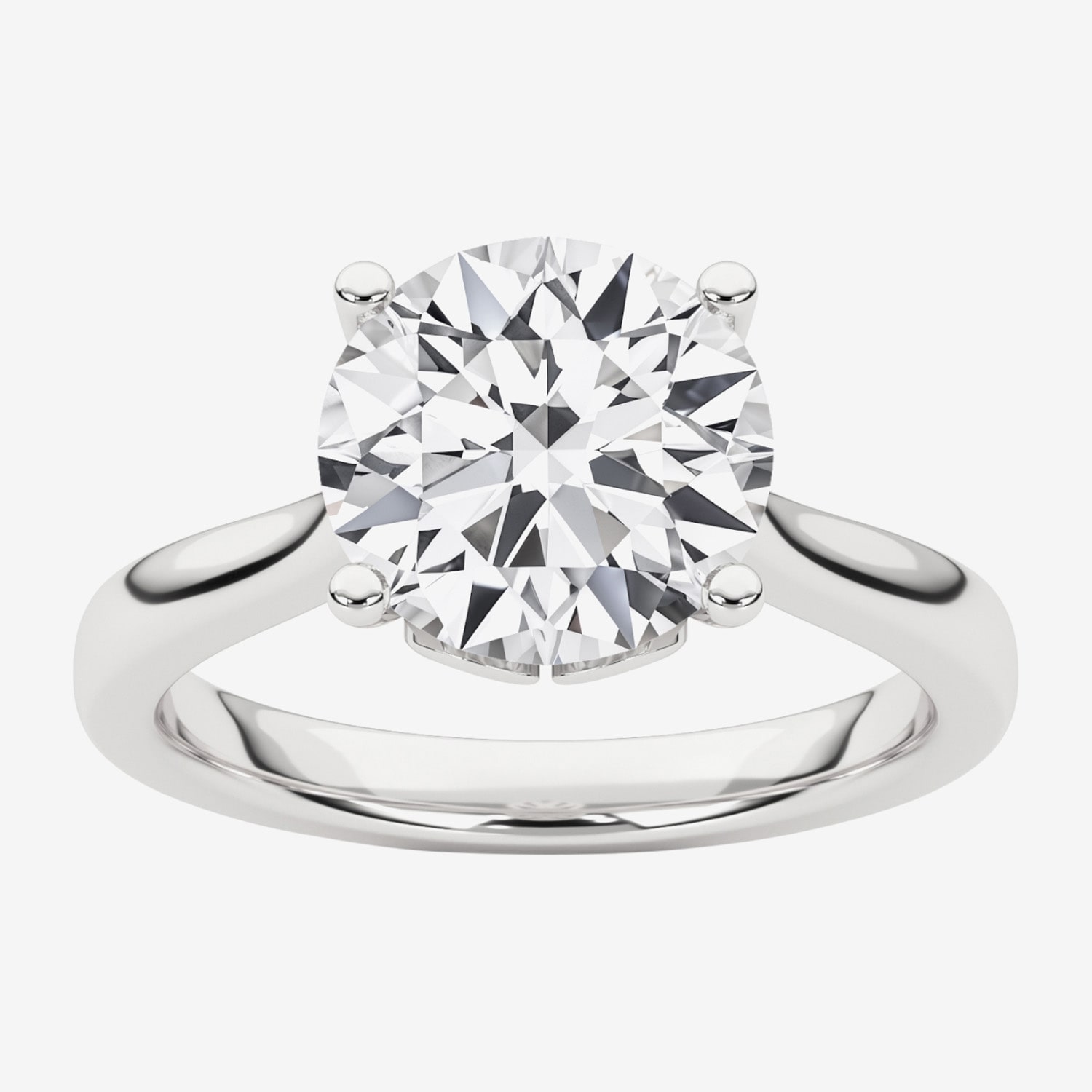 Grown Gorgeous (F,Vs2) Womens 2 1/4 CT. T.W. Lab White Diamond 14K Gold or Platinum Round Solitaire Engagement Ring