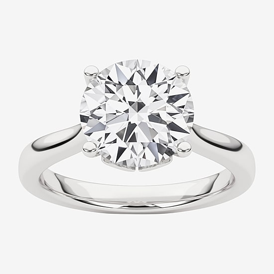 Grown Gorgeous (F,Vs2) Womens 2 1/4 CT. T.W. Lab Grown White Diamond 14K Gold or Platinum Round Solitaire Engagement Ring