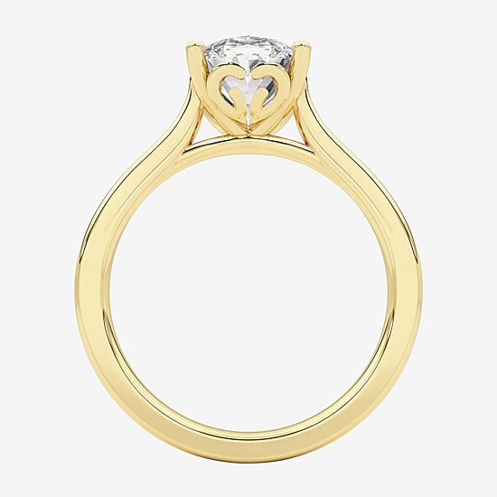 Grown Gorgeous (F, Vs2) Womens 2 1/4 CT. T.W. Lab Grown White Diamond 14K Gold or Platinum Oval Solitaire Engagement Ring
