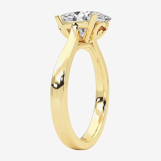 Grown Gorgeous (F, Vs2) Womens 2 1/4 CT. T.W. Lab Grown White Diamond 14K Gold or Platinum Oval Solitaire Engagement Ring