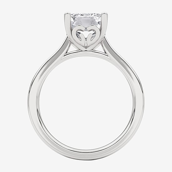 Grown Gorgeous (F, Vs2) Womens 2 1/4 CT. T.W. Lab Grown White Diamond 14K Gold or Platinum Radiant-cut Solitaire Engagement Ring