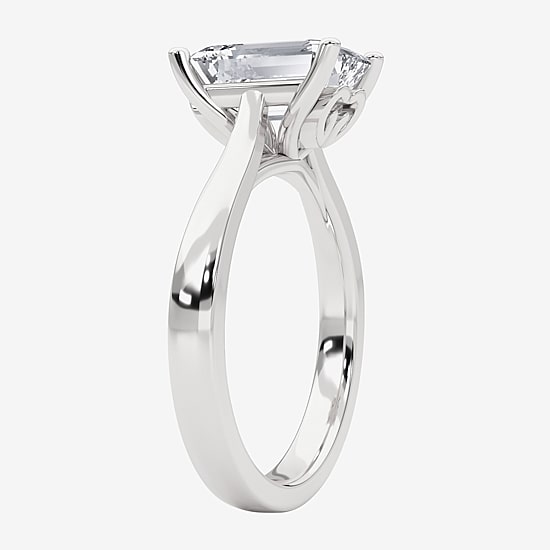 Grown Gorgeous (F, Vs2) Womens 2 1/4 CT. T.W. Lab Grown White Diamond 14K Gold or Platinum Radiant-cut Solitaire Engagement Ring
